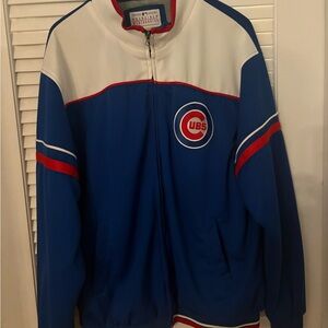 Men's Blue and White Varsity Jacket